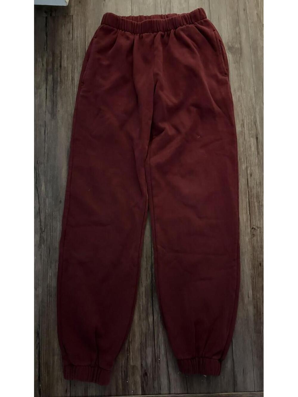 Brandy Melville Sweatpants Womens One Size Burgundy Joggers